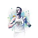 runner tattoo design idea