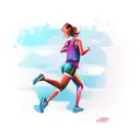runner tattoo design idea