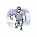 runner tattoo design idea