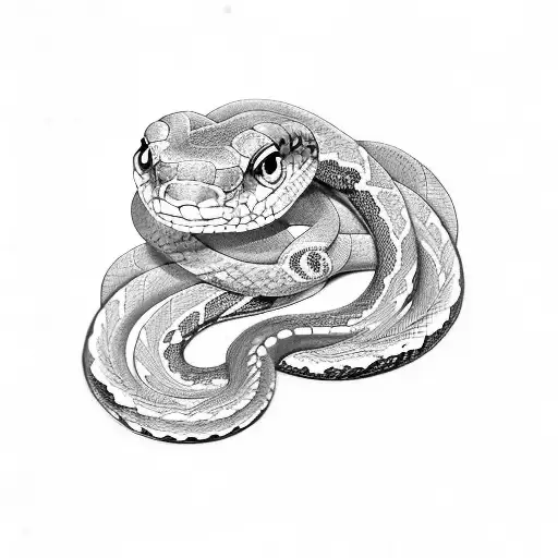 snakes around irises tattoo design idea
