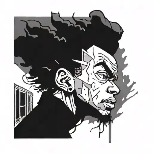boondocks character tattoo design idea