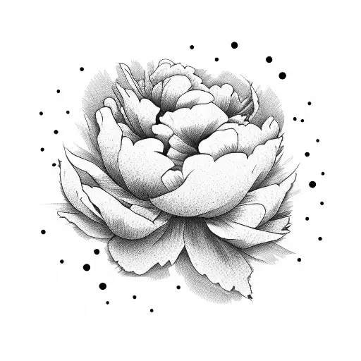 Peony tattoo design idea
