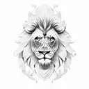 wings with lion tattoo design idea