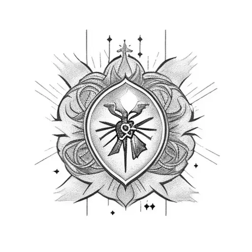 Sacred Heart cœur rebel tattoo design idea