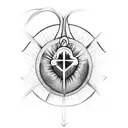 Sacred Heart with noted cœur rebel tattoo design idea