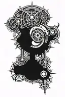 adeptus mechanicus symbol incorporated tattoo design idea