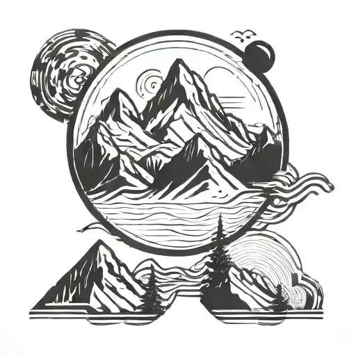 create a tattoo that combines leadership, physical strength and the mountains  tattoo design idea