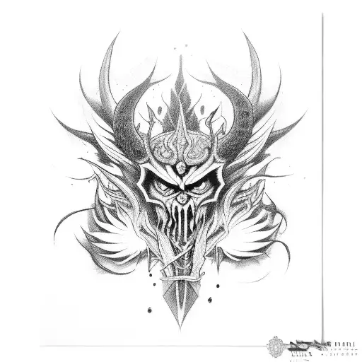 kaali mata's rage and satans charm tattoo design idea