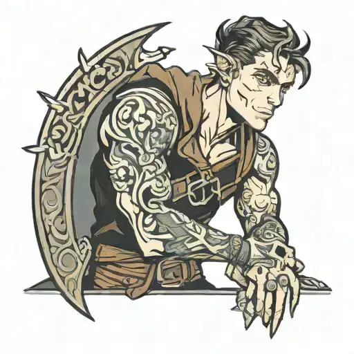 half-elf frat boy tattoo design idea