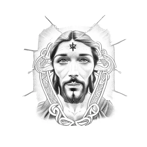 upside down jesus bondage tattoo design idea