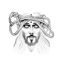 upside down jesus bondage tattoo design idea