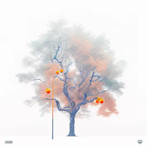 oak tree with orange das tattoo design idea