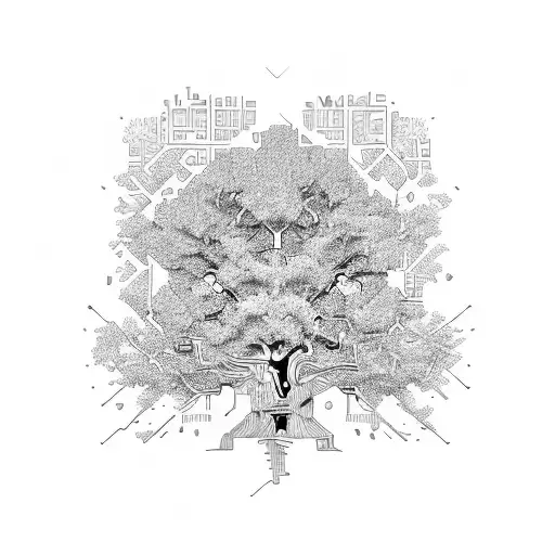 oak tree  tattoo design idea