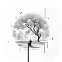 oak tree tattoo design idea