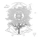 oak tree  tattoo design idea