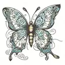 Create a neotraditional tattoo featuring a butterfly symbolizing transformation and recovery tattoo design idea