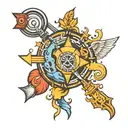 Incorporate symbols of sobriety and hope in a new-school style tattoo design tattoo design idea