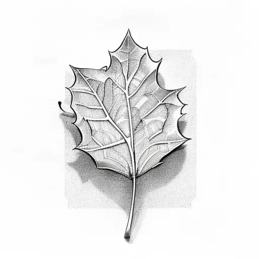 ivy leaves stem tattoo design idea