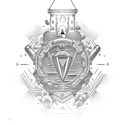 Taurus constellation, a lighthouse for ships, drogs, police, cocain tattoo design idea