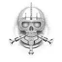 mexican with drills tattoo design idea