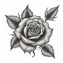 bloody rose tattoo design idea
