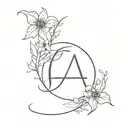 kids initial tattoo design idea