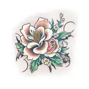 orange blossom  tattoo design idea