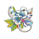 orange blossom  tattoo design idea
