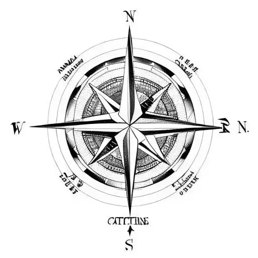 compass, Appalachian trail, ridgeline tattoo design idea