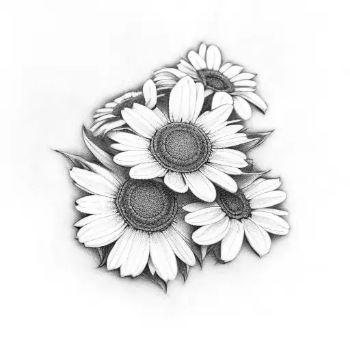 remix cookie and daisy tattoo design idea