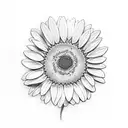 half cookie half daisy tattoo design idea