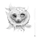 remix cookie and daisy tattoo design idea