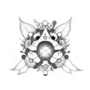 remix cookie and daisy tattoo design idea