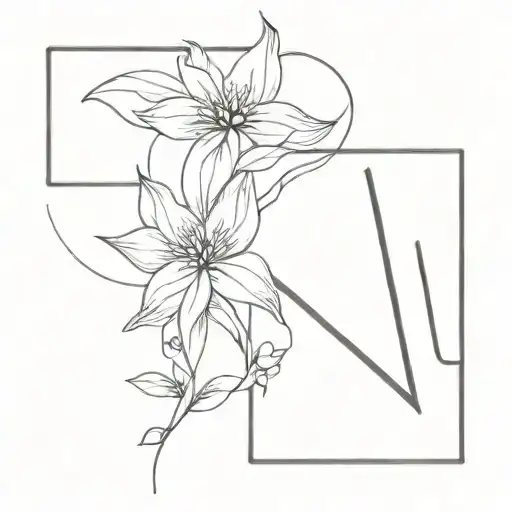M tattoo design idea