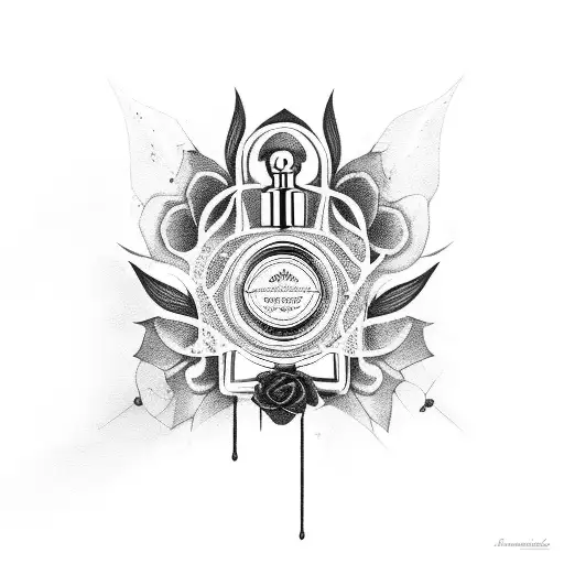 i wanna drown myself in a bottle of her perfume  tattoo design idea