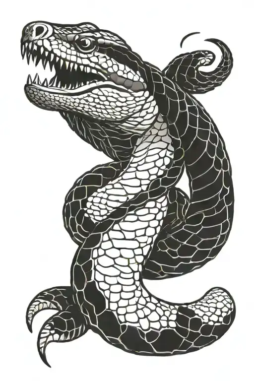rattle snake tattoo design idea
