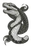 rattle snake tattoo design idea