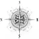 compass méningite history And geography tattoo design idea