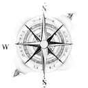 compass méningite history And geography tattoo design idea