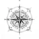 compass méningite history And geography tattoo design idea