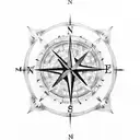 compass méningite history And geography tattoo design idea