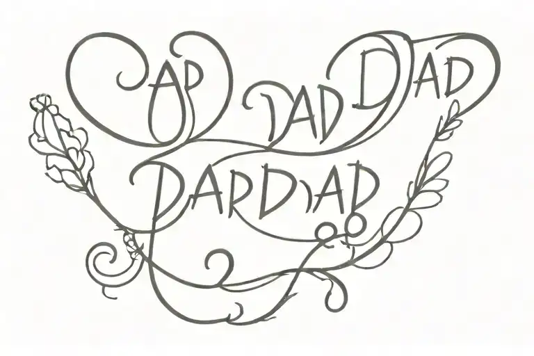 dad memorial tattoo design idea