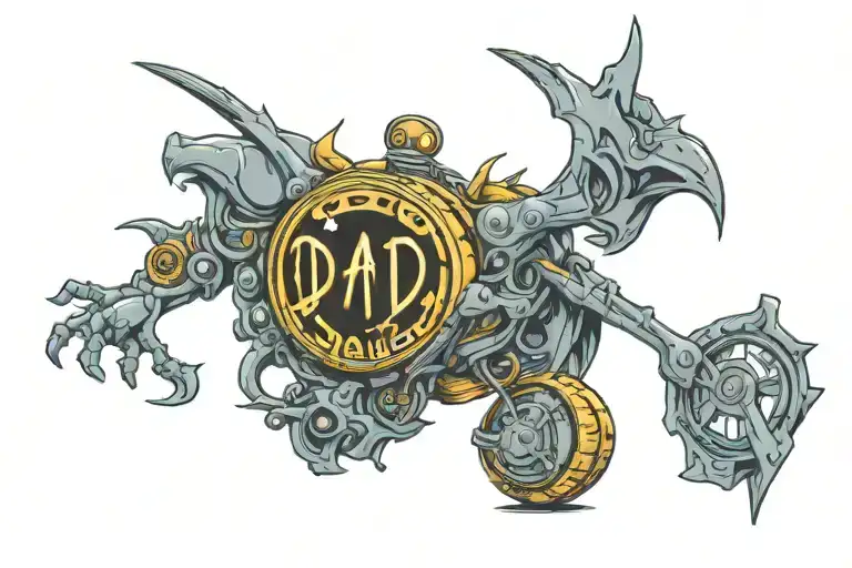 dad memorial tattoo design idea
