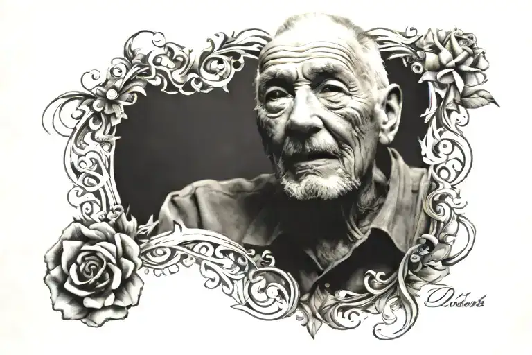 dad memorial tattoo design idea