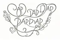 dad memorial tattoo design idea