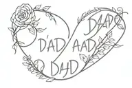 dad memorial tattoo design idea