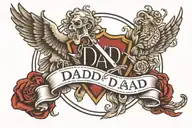 dad memorial tattoo design idea