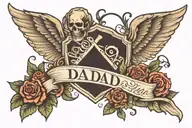 dad memorial tattoo design idea