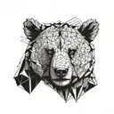 The bear guards the pineapple tattoo design idea