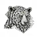 The bear guards the pineapple tattoo design idea
